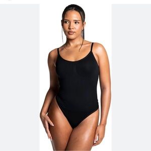 Heyshape snatched  thong bodysuit shape wear Black Spaghetti Strap NWT